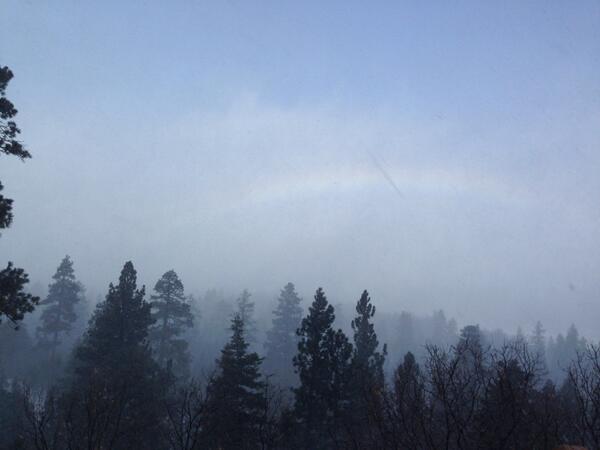 broknlegend's tweet photo. The rainbow is never too far when you get back to the basics. A quick pic from our weekend getaway at #BigBear http://t.co/OfABMQ26jr