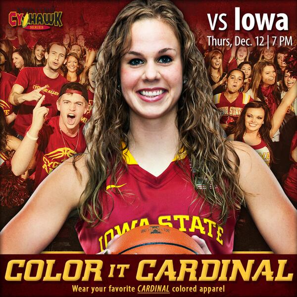 CycloneATH's tweet photo. RETWEET to spread the news! #ColorItCardinal for the @CycloneWBB game on Thursday! http://t.co/nRbxiNSCj3