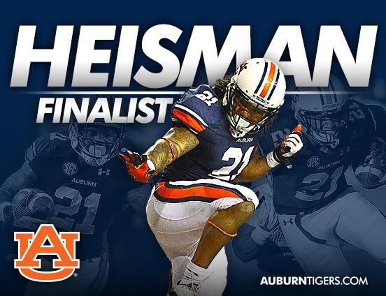 AuburnFootball's tweet image. Join us in congratulating #Auburn's Tre Mason, heading to New York City as a Heisman Trophy finalist. WAR EAGLE TRE!