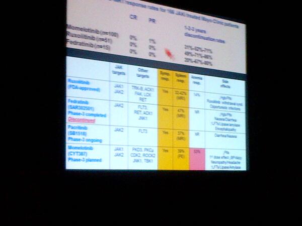 JacobPlieth's tweet photo. Tefferi - 23% CR/PR "never seen before". Here's his summary of JAKs $GERN #ASH13 http://t.co/Tm5zbg1OxE