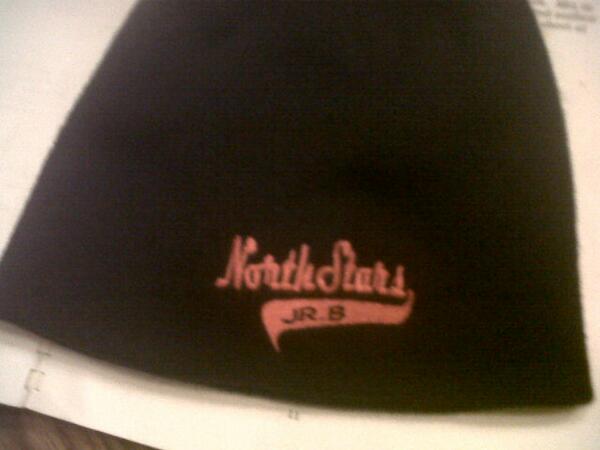 Place an order on are winter hats! They make good gifts! #northstars
