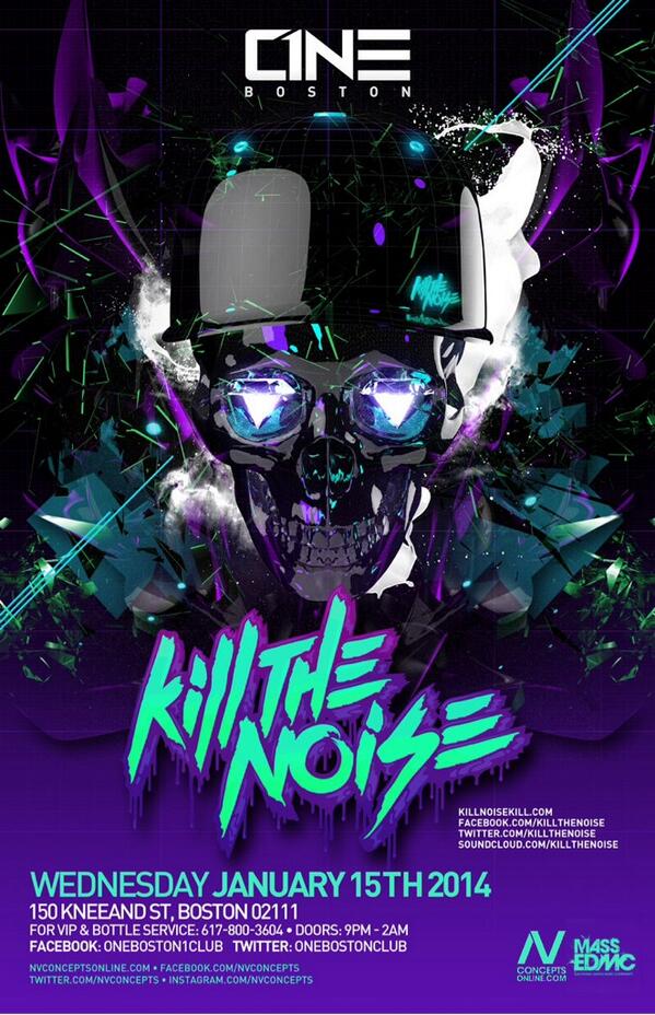 OneBostonClub's tweet image. Just announced:Please welcome @killthenoise, the first artist released to grace the deck of the all new ONE BOSTON