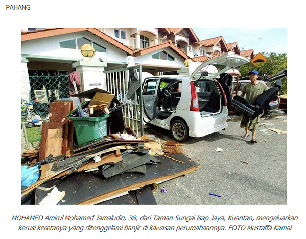 Adenan_Capri's tweet photo. RT @zadul_huda: Antara kerosakan yg dialami oleh mangsa banjir di Pahang. @RELA_KULIM @relamalaysia http://t.co/DgXC1IpTDF