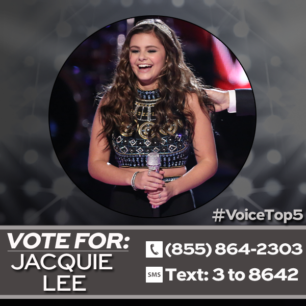NBCTheVoice's tweet image. Retweet if you’re voting for @jacquieleemusic! nbc.com/unlimited/vote #VoiceTop5
