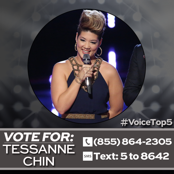 Retweet if you’re voting for <a href="/Tessanne/">Tessanne  Chin</a>! nbc.com/unlimited/vote #VoiceTop5
