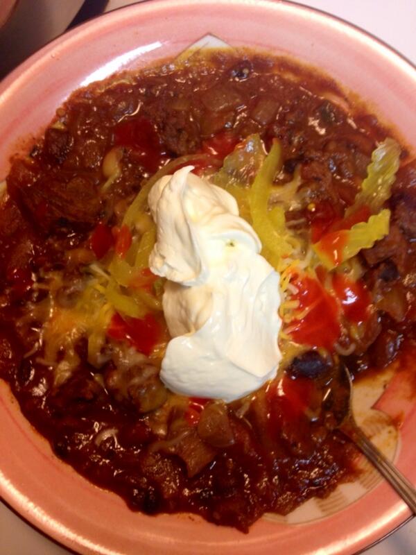 KitchenLittleOh's tweet image. Venison Chili