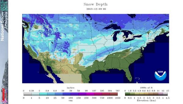 kbarlowkstp's tweet photo. Wow! 67% of US (lower 48) snow covered...just about the highest % in 10 years! #winterishere #whitechristmas http://t.co/3QdEpCyo2B