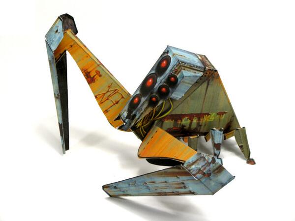 nick_fu's tweet photo. RT @Sergenth: "Crab", a rusty nightmare of a spideroid, by vinsart.it  From the #PaperRobots book by @nick_fu et al! http://t.co/KcCtZlArJa