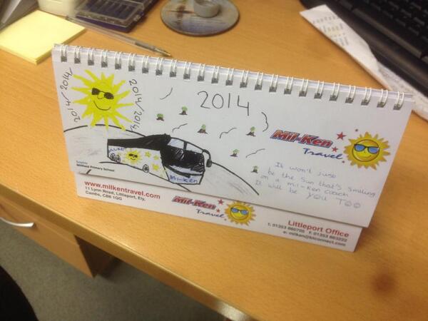 MilKenTravel's tweet photo. Calendars out in the post. Heres a sneak preview for all you eager beavers!
#calendar2014 http://t.co/P8pNkcWi4I