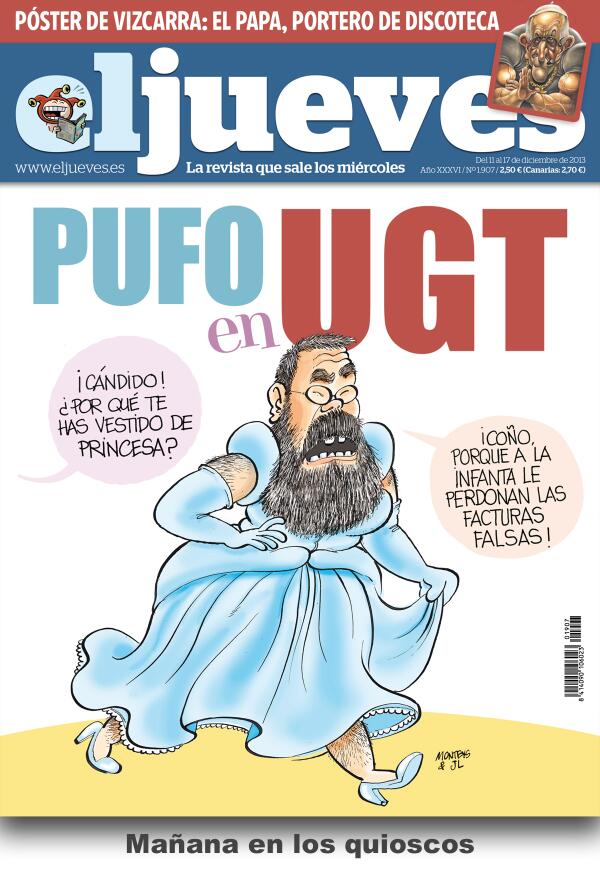 eljueves's tweet photo. La portada de mañana: «PUFO EN UGT» http://t.co/1ggHdnPKLD