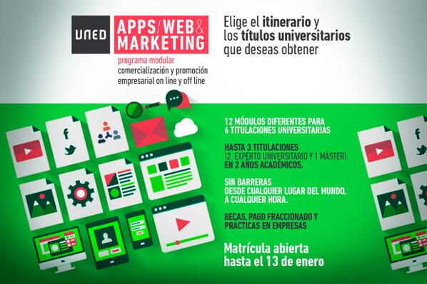 AppsWebMk's tweet image. @AppsWebMk Titulaciones Universitarias y Másters a distancia adaptadas a tus intereses y necesidades @UNED #Formación