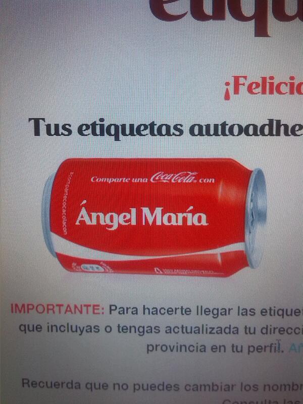 maria_hima's tweet image. Pues @angelmaricrespo tendra su lata personalizada ;)) #ÁngelMaría