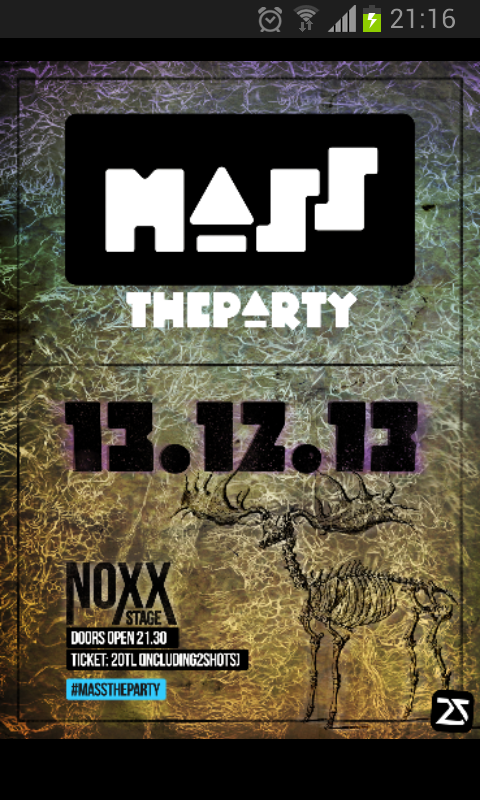 TugberkGuzel's tweet photo. "@25Yapim: 13 Aralik Cuma Gunu Noxx Stage #masstheparty deyiz. http://t.co/h1b69qSuHP" ;)