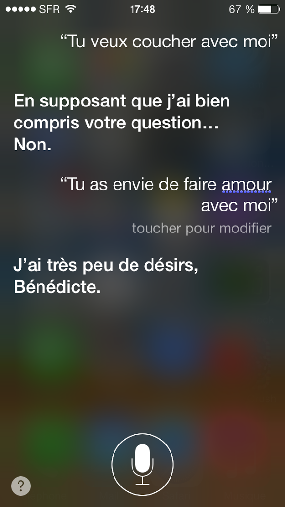 benedictevidal's tweet photo. Espère que @PhilippeVandel sera plus réceptif à mes avances que ce glaçon de Siri. Réponse dans @lamorinade @lemouv http://t.co/J4lMxaTc0o