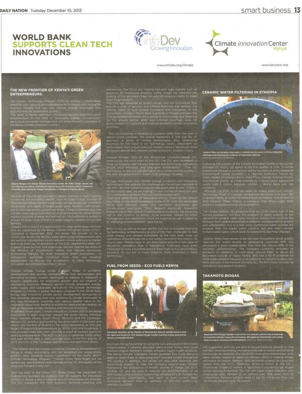 KenyaCIC's tweet photo. KCIC featured in a local daily newpaper @dailynation #kenyacic http://t.co/RYp7GvVJ7k