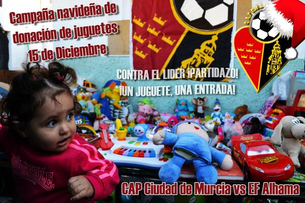 <a href="/PreferenteMur/">Preferente Murciana</a> Este Domingo nos visita el líder y regalamos entradas por juguetes. ¿Nos ayudas con un RT?