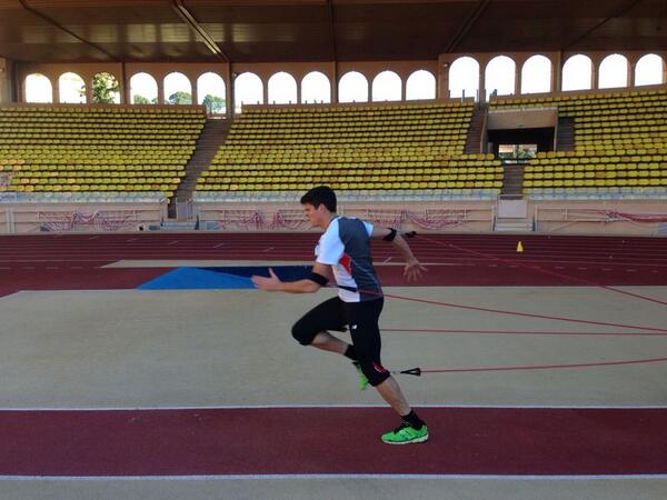 milosraonic's tweet image. Hard at work at the track this morning! #WorkHardGetBetter