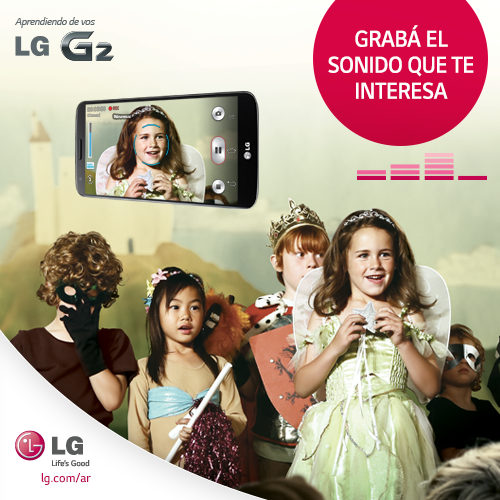 LG_Argentina's tweet photo. Con #AudioZoom poné el foco en la zona donde esté el sonido que te interesa. #LgG2 Conocé más http://t.co/bATPMbwxJS http://t.co/YhRJa5fGuW