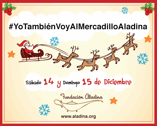 FundAladina's tweet photo. ¿Nos ayudáis compartiendo el cartel? #yotambienvoyalmercadilloaladina http://t.co/u7UGVfDLW1