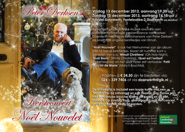 Kom in de kerststemming met het kerstconcert van Peter Derksen in kasteel Doorwerth!