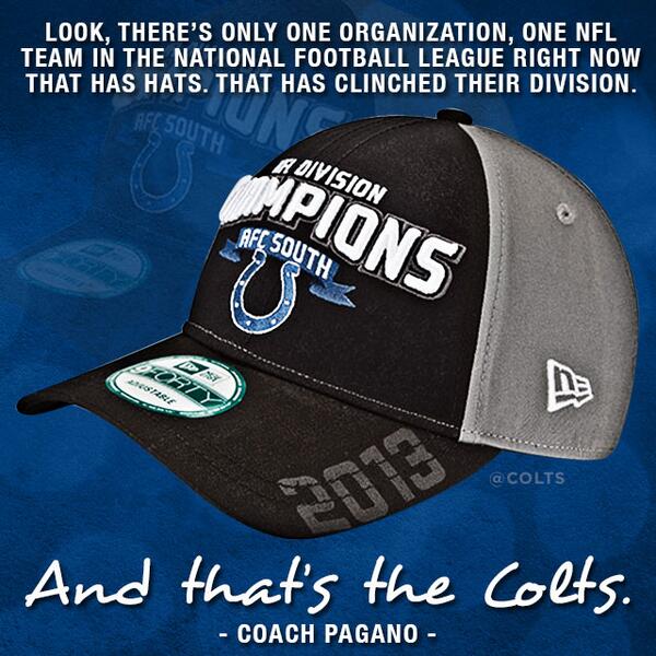 Colts's tweet photo. #AFCSouthChamps #COLTSTRONG http://t.co/atV2J1g6WQ