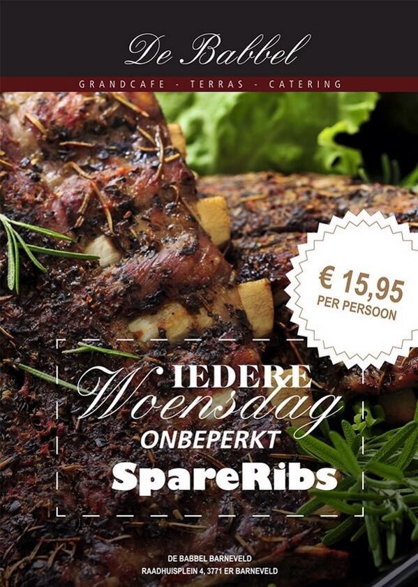 Spare ribs onbeperkt woensdag