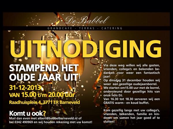 Het einde jaarsborrel van 2013, pl Rt