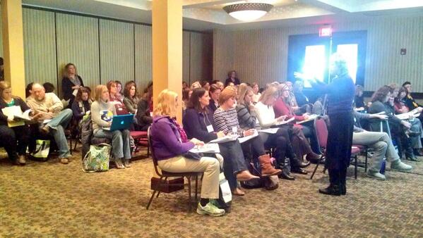 Watching Mrs. Bridge, Mrs. Salvesen, Mrs. Pontarelli and Mrs. Donahue present at #rsac.  Sorry for the glare.
