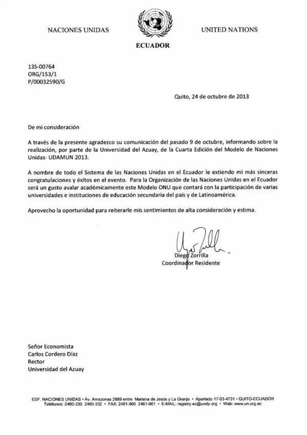 Paulina Recalde P (@pau_recalde) on Twitter photo 1. El <a href="/UDAMUN/">ModelUnitedNations</a> IV contó con el aval de Facultad de Ciencias Jurídicas así como el aval de la Universidad del Azuay 1. El <a href="/UDAMUN/">ModelUnitedNations</a> IV contó con el aval de Facultad de Ciencias Jurídicas así como el aval de la Universidad del Azuay