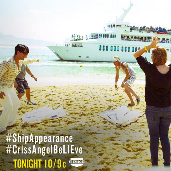 paramountnet's tweet photo. It's vacation @CrissAngel style on #CrissAngelBeLIEve! Catch #ShipAppearance tonight at 10/9c. http://t.co/pwYpKh3F70 http://t.co/9etlCGteJh