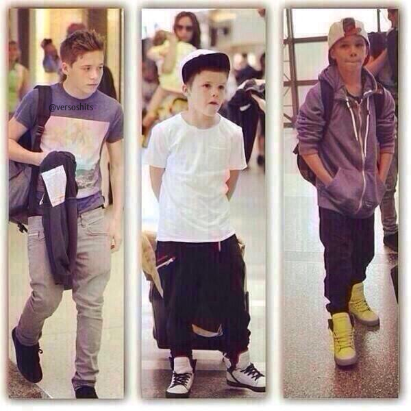 MarcMercadal8's tweet photo. No tienen estilo ni nada los hijos de Beckham, cagondena. http://t.co/gxHSKzYA66