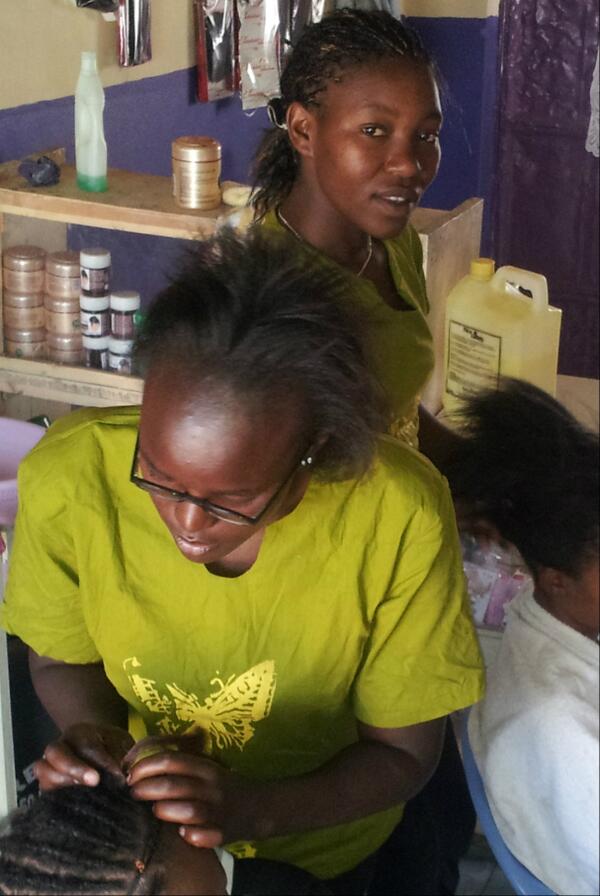 eNakuru's tweet photo. @eNakuru can proudly present the opening of "Butterfly Saloon". Skills and new jobs shall come out of this initiative http://t.co/omGCoeJpRi