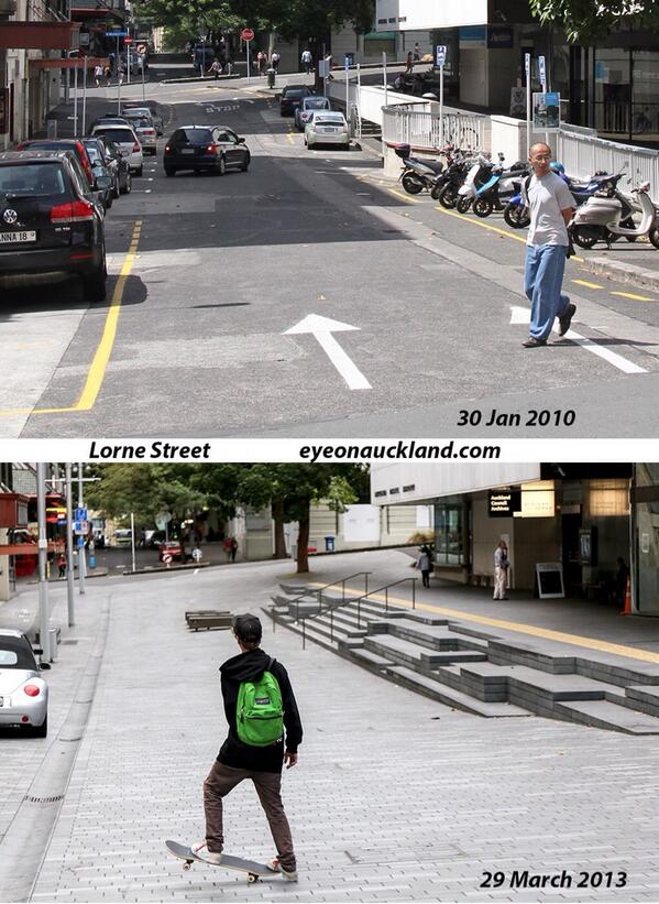 urbanexploreMEL's tweet photo. Free at last! @TransportBlog @hotcity_akl @ByTheMotorway @BrentToderian @Brycepearce  #sharedspace http://t.co/H0ERlFgCa2