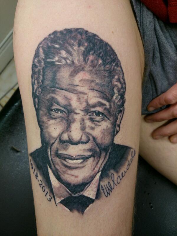 Portrait by Chris. Didn't <a href="/BarackObama/">Barack Obama</a> give a good speech today #MandelaMemorial #Madiba #MadibaMemorial