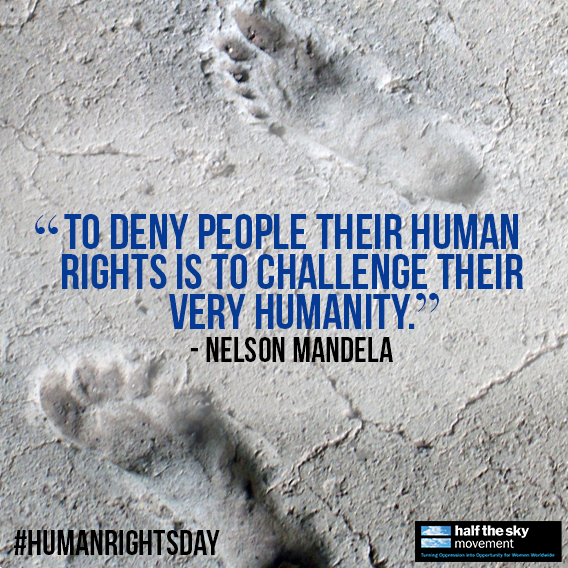 SOFsocialgood's tweet photo. "To deny people their human rights is to challenge their very humanity." -#NelsonMandela #HumanRightsDay #16days http://t.co/CezB53XvPj