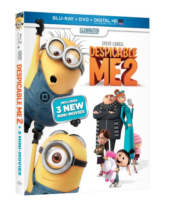 gameloft's tweet photo. Own the #1 Comedy of the Year!  #DespicableMe2 is now on Digital HD, Blu-ray &amp; DVD in the US! http://t.co/uVHqKzMiiB http://t.co/zKyYU6KYmG