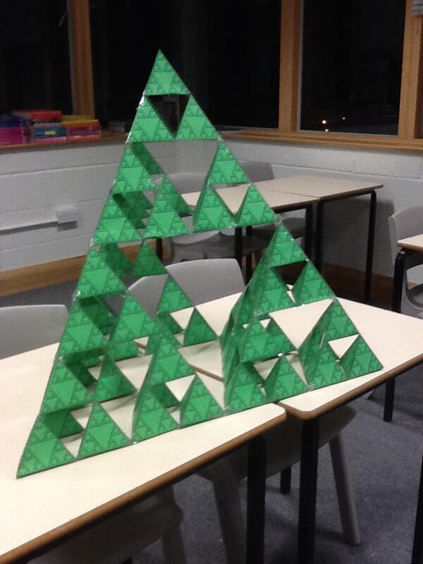 standupmaths's tweet photo. Another one! Instructions here: http://t.co/ae8FXwKfS2 RT @MathematicQuinn: Sierpinski tetrahedrons Christmas tree. http://t.co/d2HFoLRylN