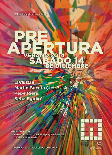 Este sábado PreApertura #FELIPA Laguna Azul, una fiesta con TODO! Anticipadas - 2A5085B6 - @CaravanaGamba