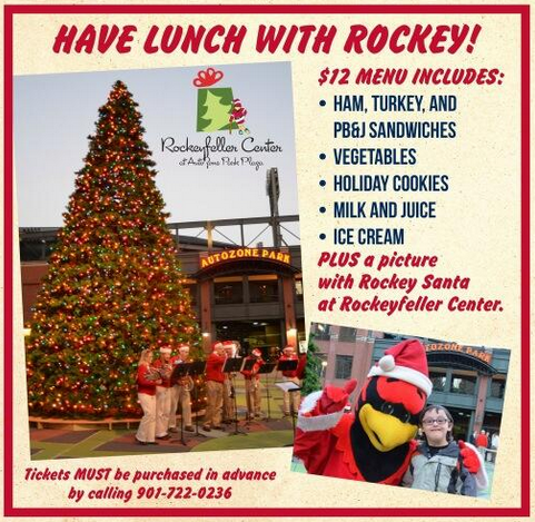 PropaneMemphis's tweet photo. Kids - Enjoy Lunch w/ @memphisredbirds Rockey Santa @AutoZone_Park THIS SATURDAY #InMemphis Parents: Grab UR Tix 2DAY http://t.co/fPdXfpfLiH