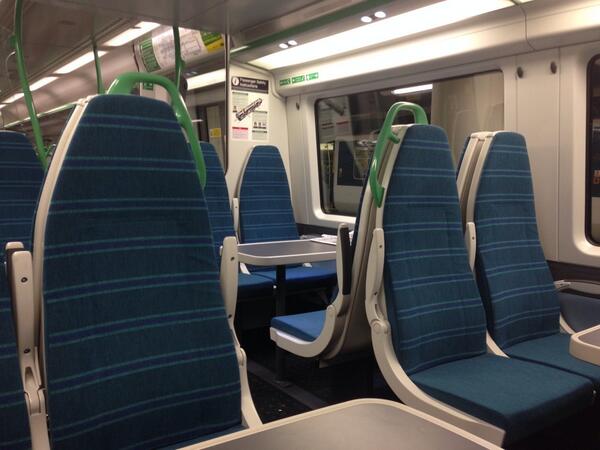 LCG81's tweet photo. @SouthernRailUK on a nice new train... It even smells good :) nice to know the money goes to use! http://t.co/rgCaF9U4Fl