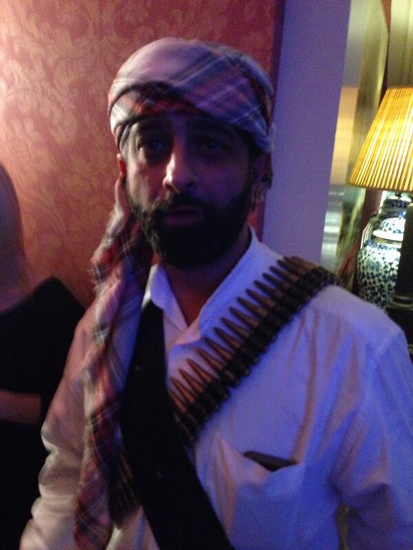 JeremyClarkson's tweet image. Apparently my Muslim friend Baz had a few problems getting to our party on the bus tonight.