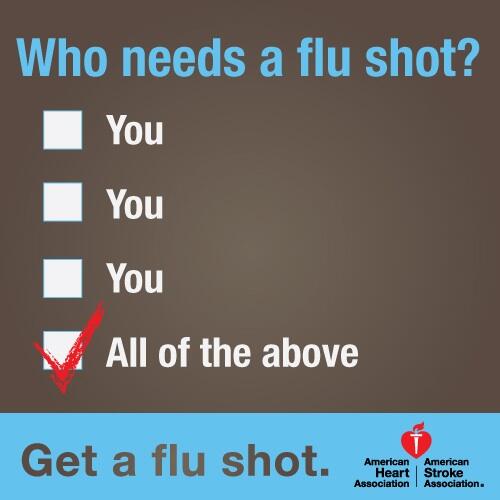 American_Heart's tweet image. Spread the word, not the #flu Get your shot today! @CDCFlu #NIVW2013 #VaccinateTexas
