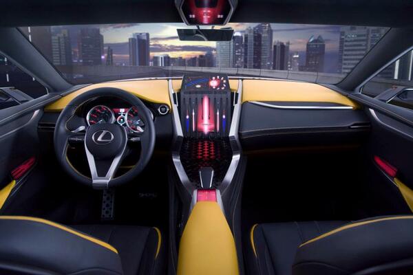 Lexus's tweet photo. Hopefully you didn't use all of your adjectives to describe the outside. #LexusLFNX #design http://t.co/KqZzsXX9p5 http://t.co/QPdCaG7Bmu