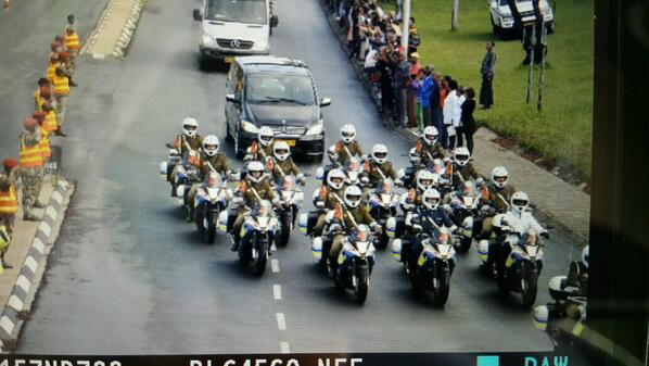 _bcroft's tweet image. #MandelaUnie procession has just left 1 military hospital