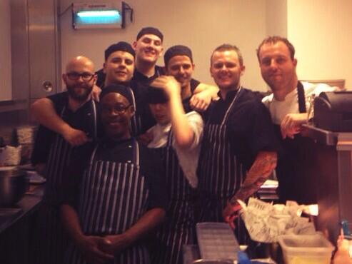 RhodesW1's tweet photo. Former head chef @paulwelburn with the boys of the balcony restaurant birmingham follow to see more http://t.co/MfxBVa1yYl