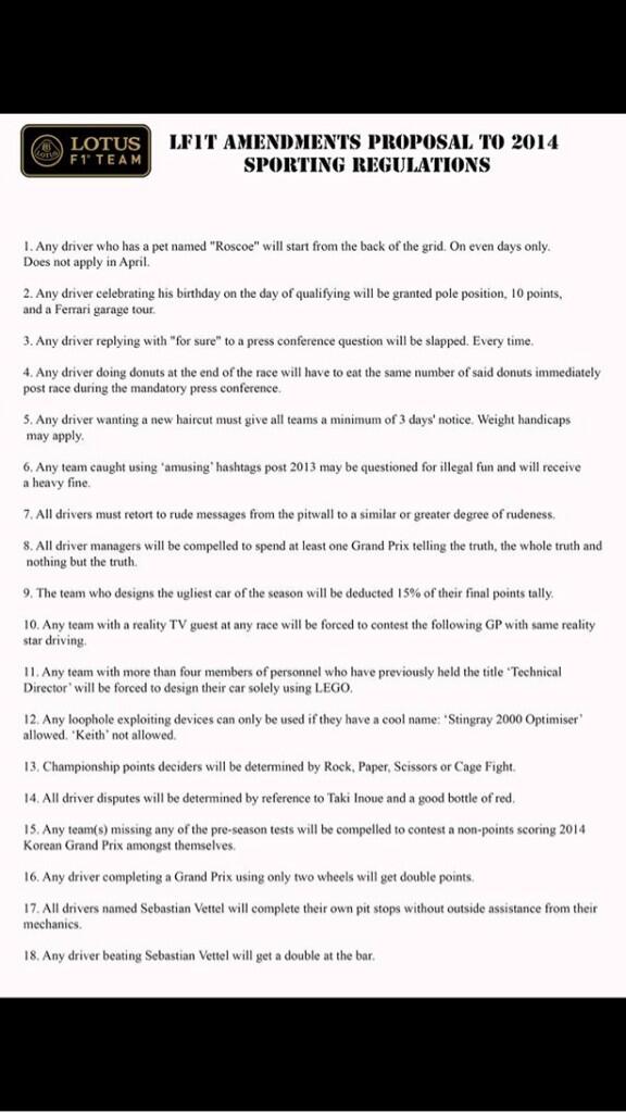 Loving this from <a href="/Lotus_F1Team/">Lotus F1 Team</a> 🙈🙈 #f1