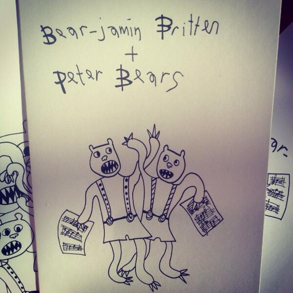 thebearsthebear's tweet image. Cards for the music geek #Britten100 #peterpears #geek #craft #Christmas #FOLLOW