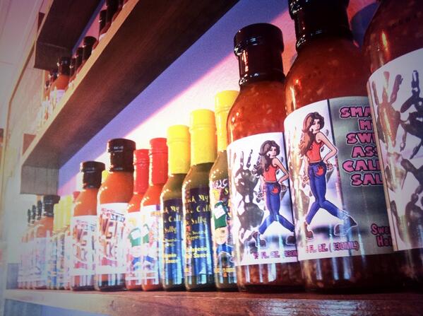 TijuanaFlatsVB's tweet photo. Beat this cold weather with our awesome hot sauces! http://t.co/kAGapOFk2y