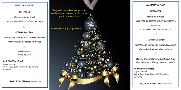 CarlosV_Rest's tweet photo. Menú Navidad y Fin de Año... http://t.co/cMEbWnUcZR