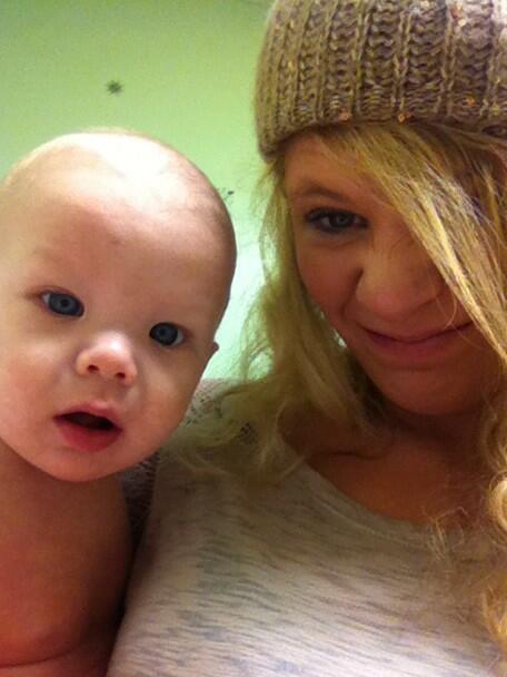 At the dr. with my little guy. He's not so excited about his 4 shots today. #sixmonthcheckup